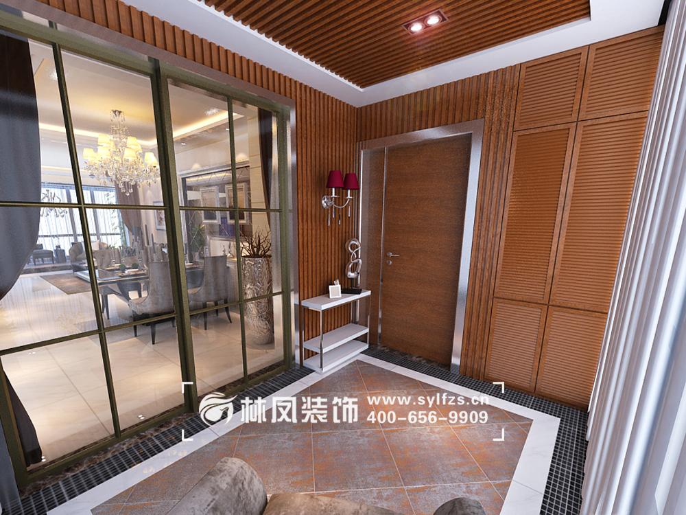 五彩陽光城127平米-港式風格-玄關(guān).jpg